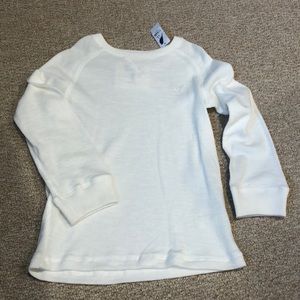 77 kids white thermal long sleeve top size 5